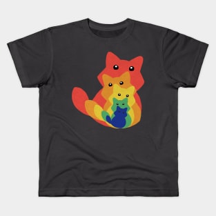 Rainbow Raccoons Kids T-Shirt